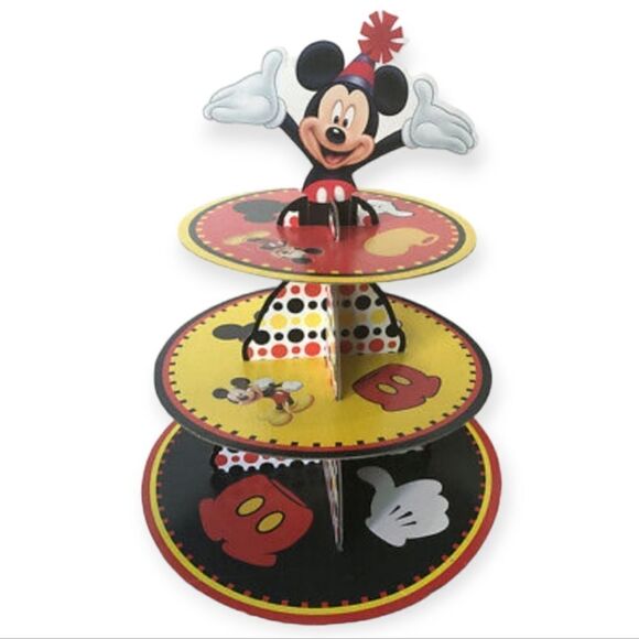NEW Mickey Mouse Cupcake Stand & Cupcake Wrappers Set - Picture 3 of 3